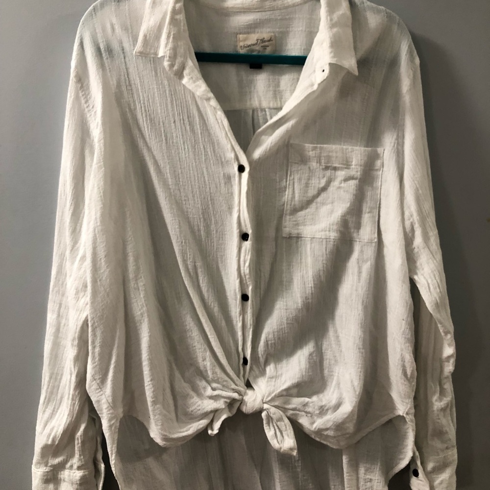 White button down